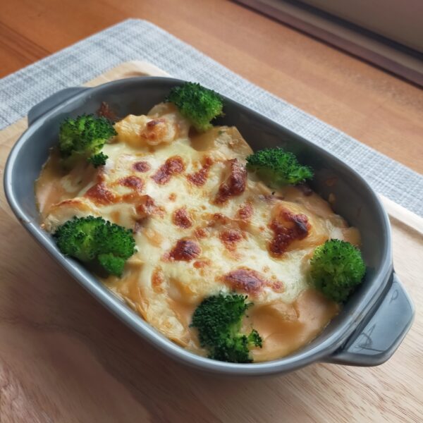 スープの素で作るグラタンの写真です