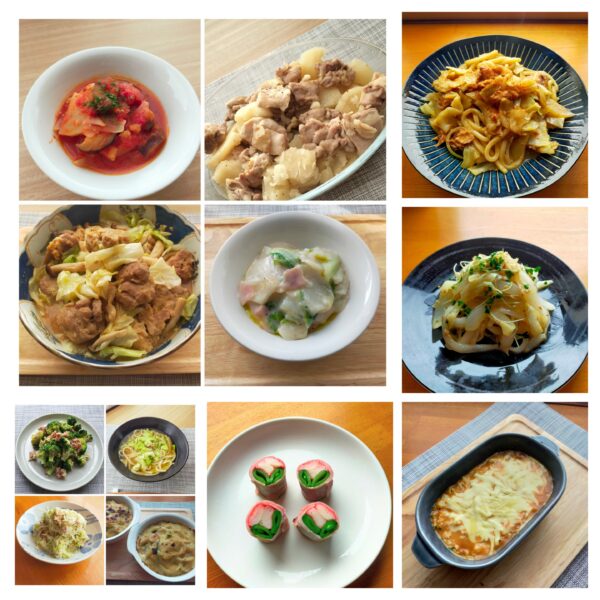 レンジ加熱で作るレシピをまとめた写真です