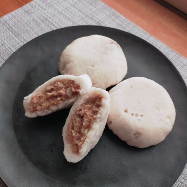 発酵なしBPなし米粉の肉まん風蒸しパンの写真です